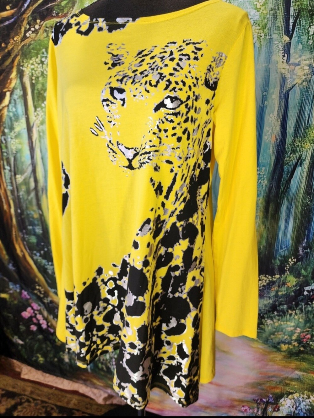 💛🐆 Vintage DIANE GILMAN Collection Cheetah NWOT L